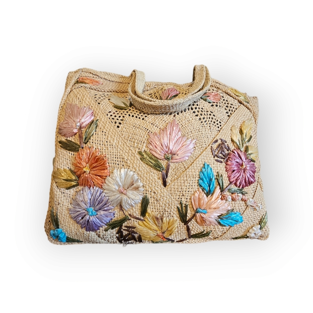 Vintage Jamaican straw purse